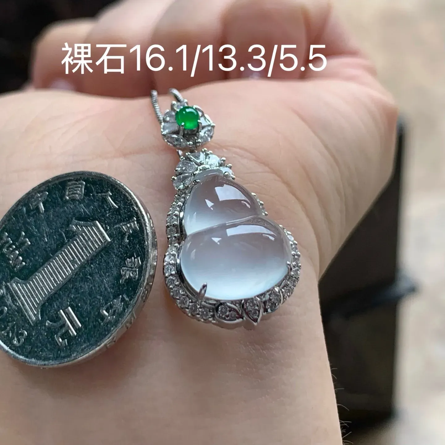 玻璃种葫芦
种老 真金镶嵌