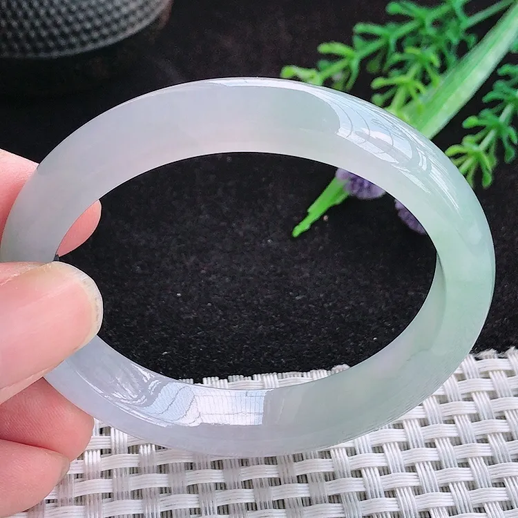 自然光53/47/11.3/7.6老坑冰胶果冻紫底贵妃手镯翡翠玉镯百搭