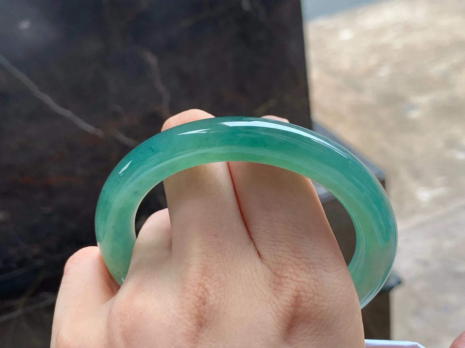 冰种油青福镯
种好59/10.6mm