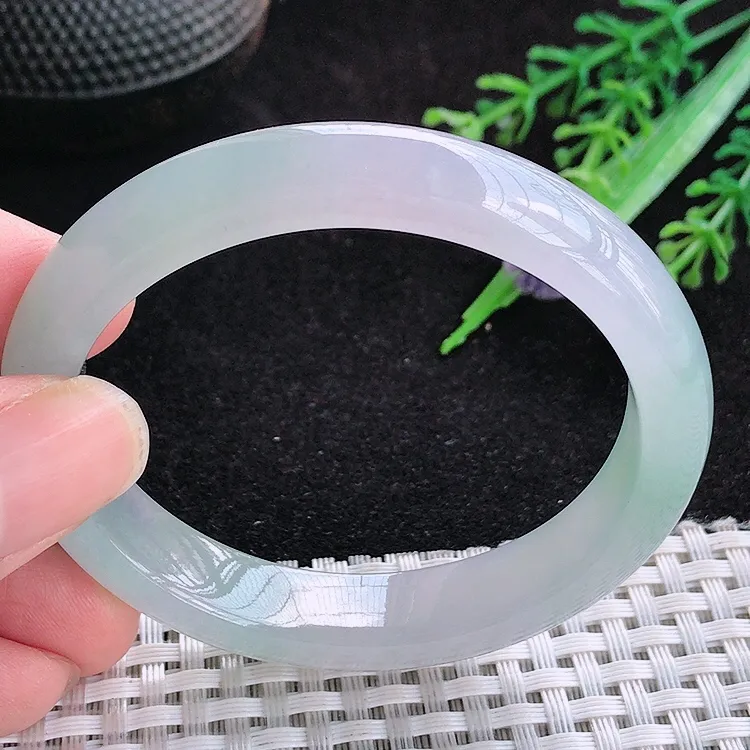 自然光53/47/11.3/7.6老坑冰胶果冻紫底贵妃手镯翡翠玉镯百搭