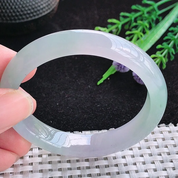 自然光53/47/11.3/7.6老坑冰胶果冻紫底贵妃手镯翡翠玉镯百搭