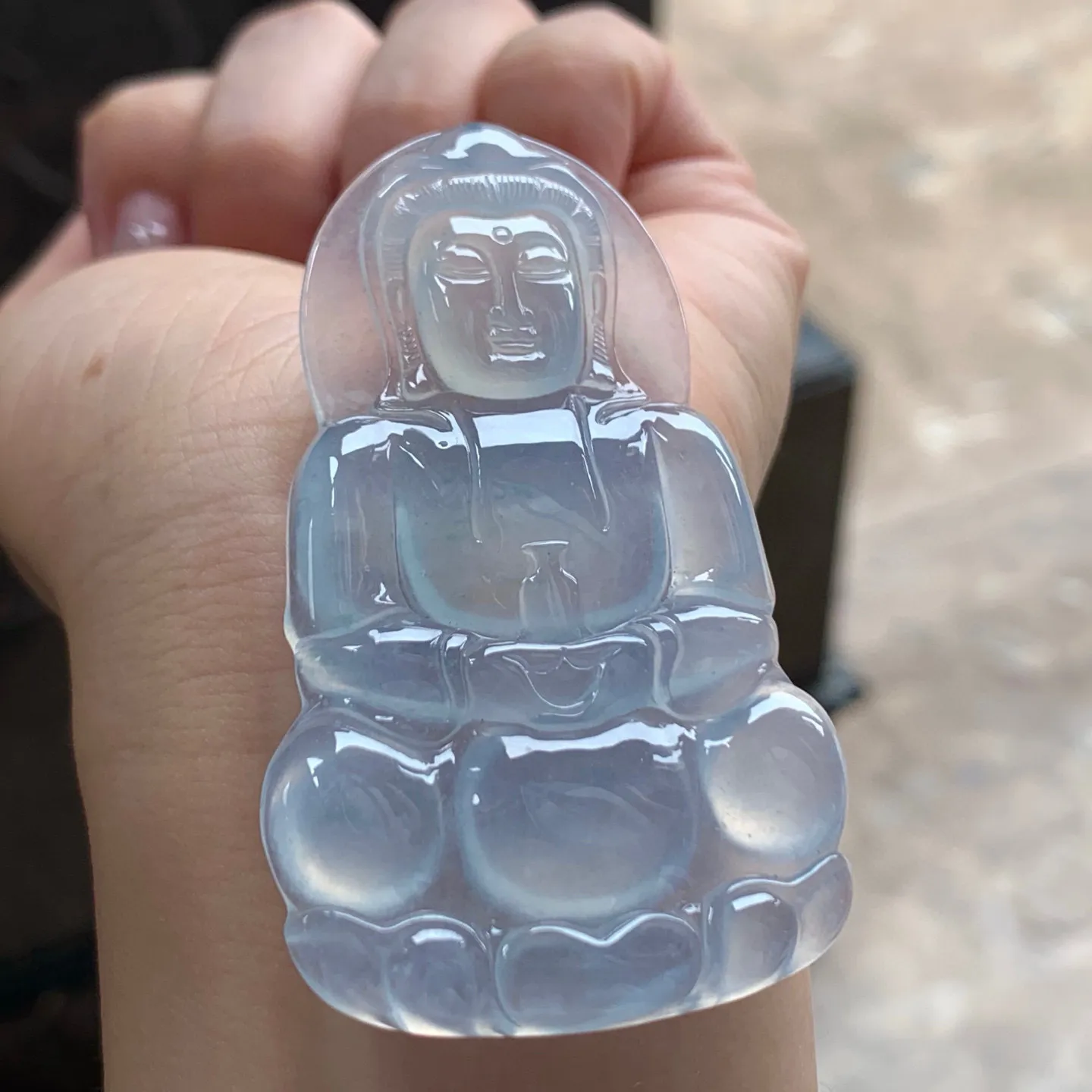 冰种淡紫观音
种老水足 清爽