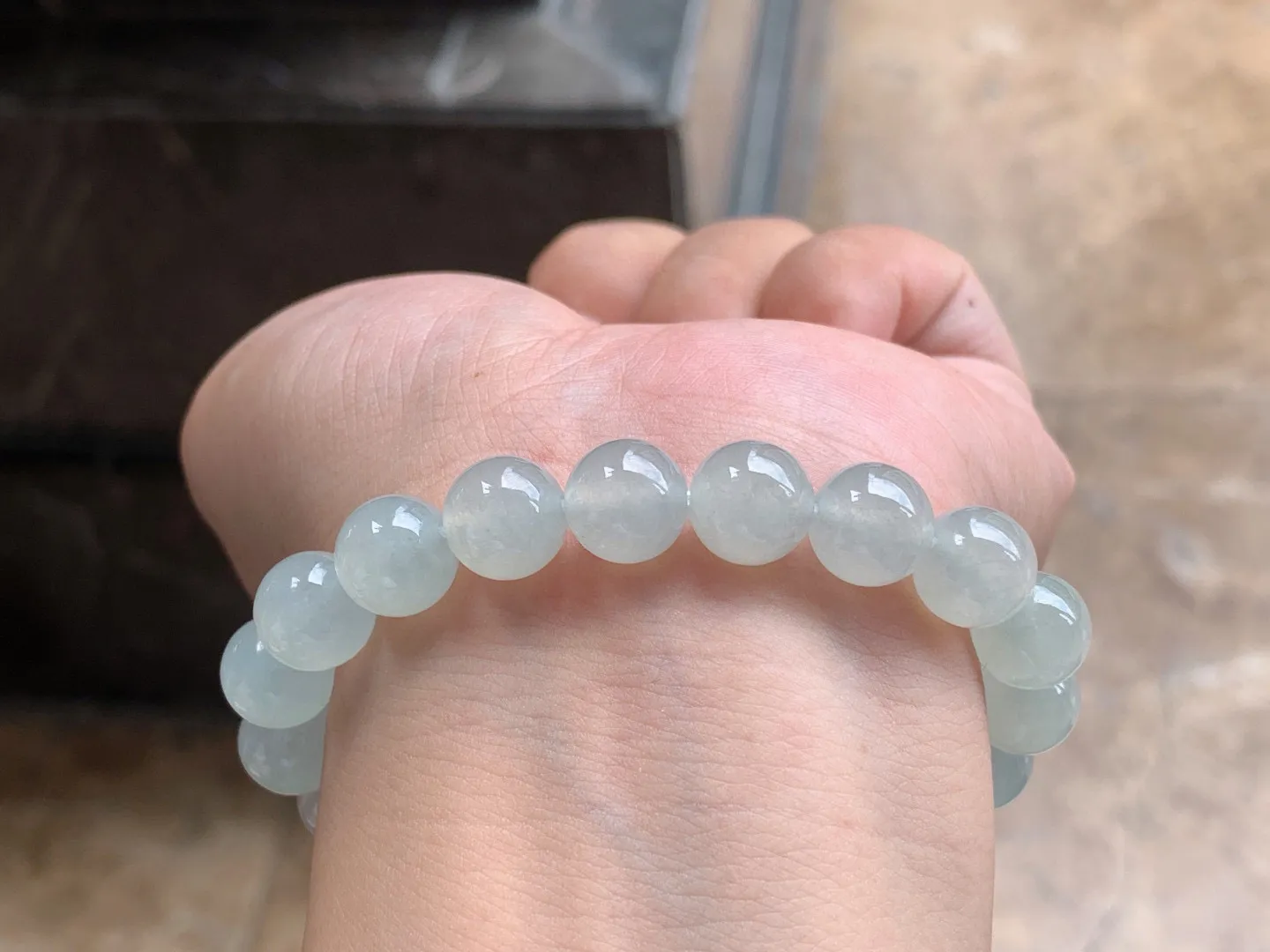 冰晴水翡翠手串

尺寸9.2