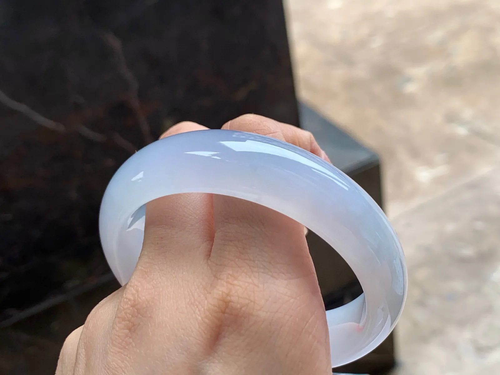 冰种粉春宽版手镯
种好58/16.6/9mm