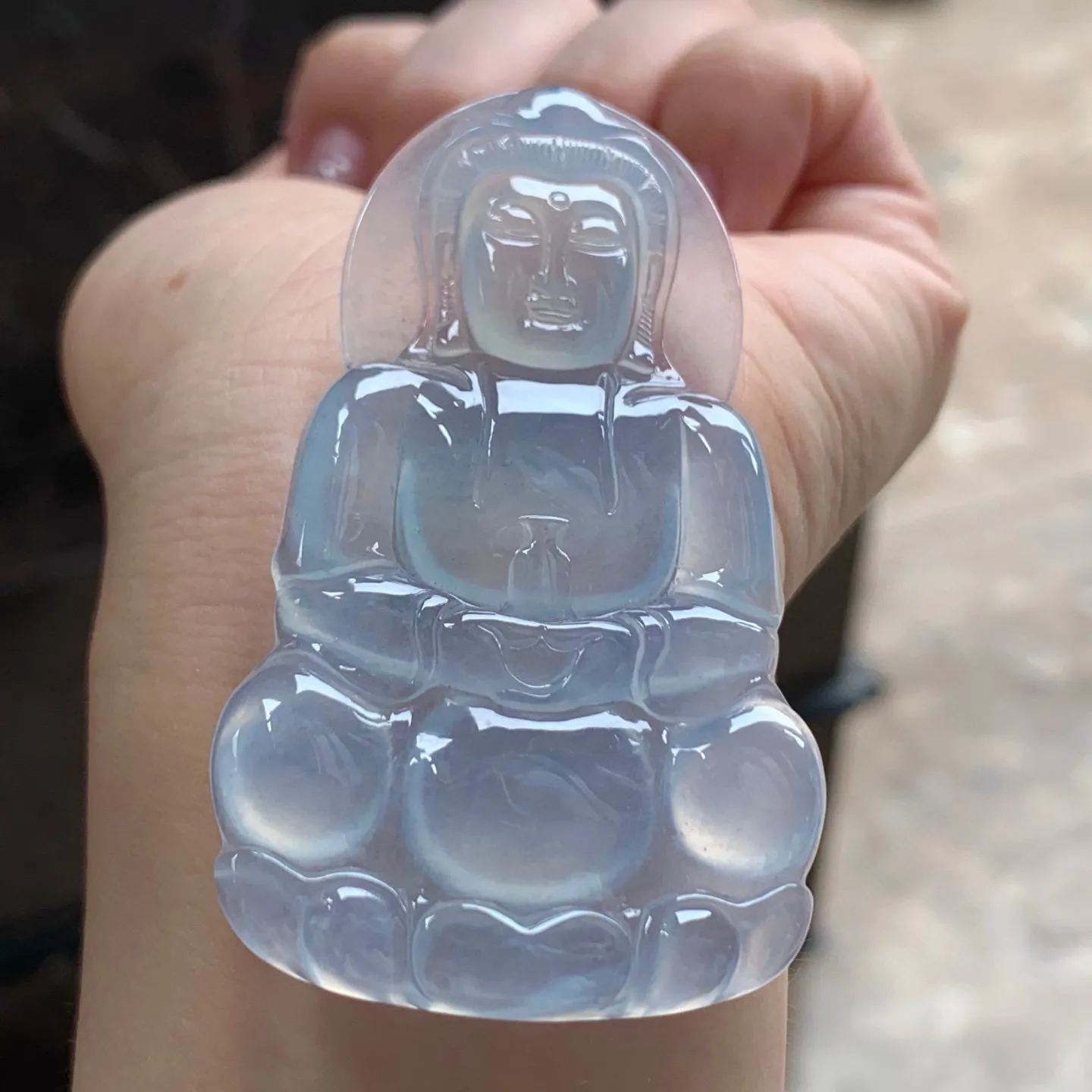 冰种淡紫观音
种老水足 清爽