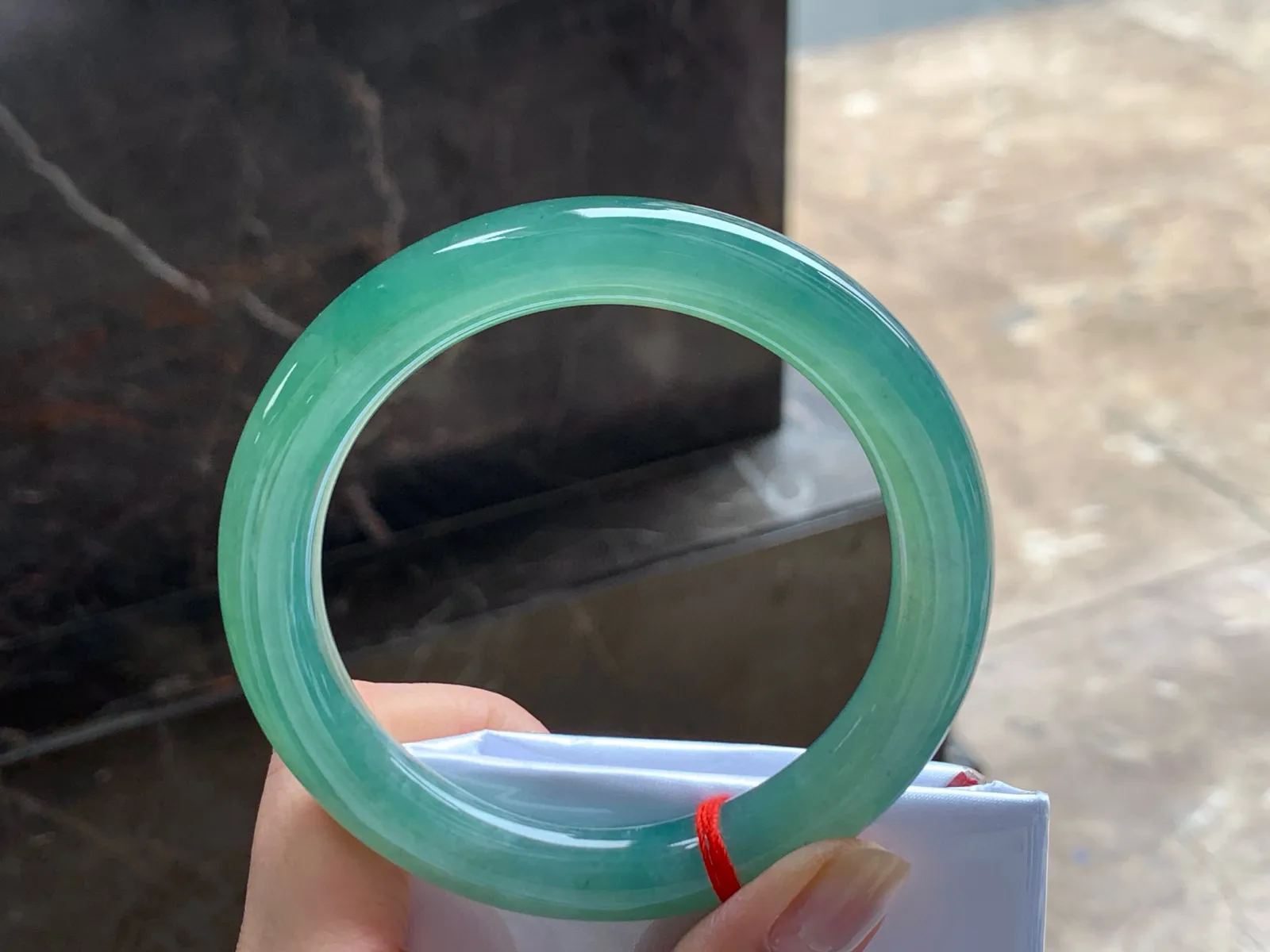 冰种油青福镯
种好59/10.6mm