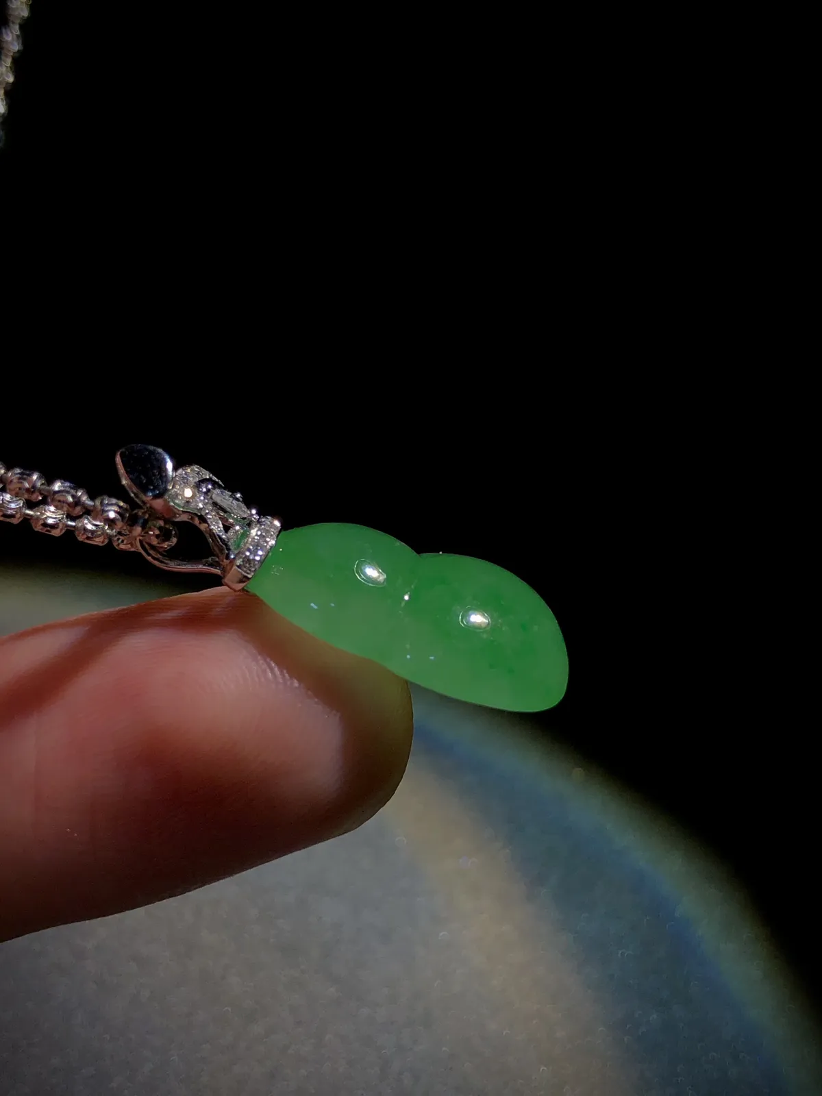 【福禄·葫芦】，裸石19-13.2-6mm，
18K金，南非钻，不配图链