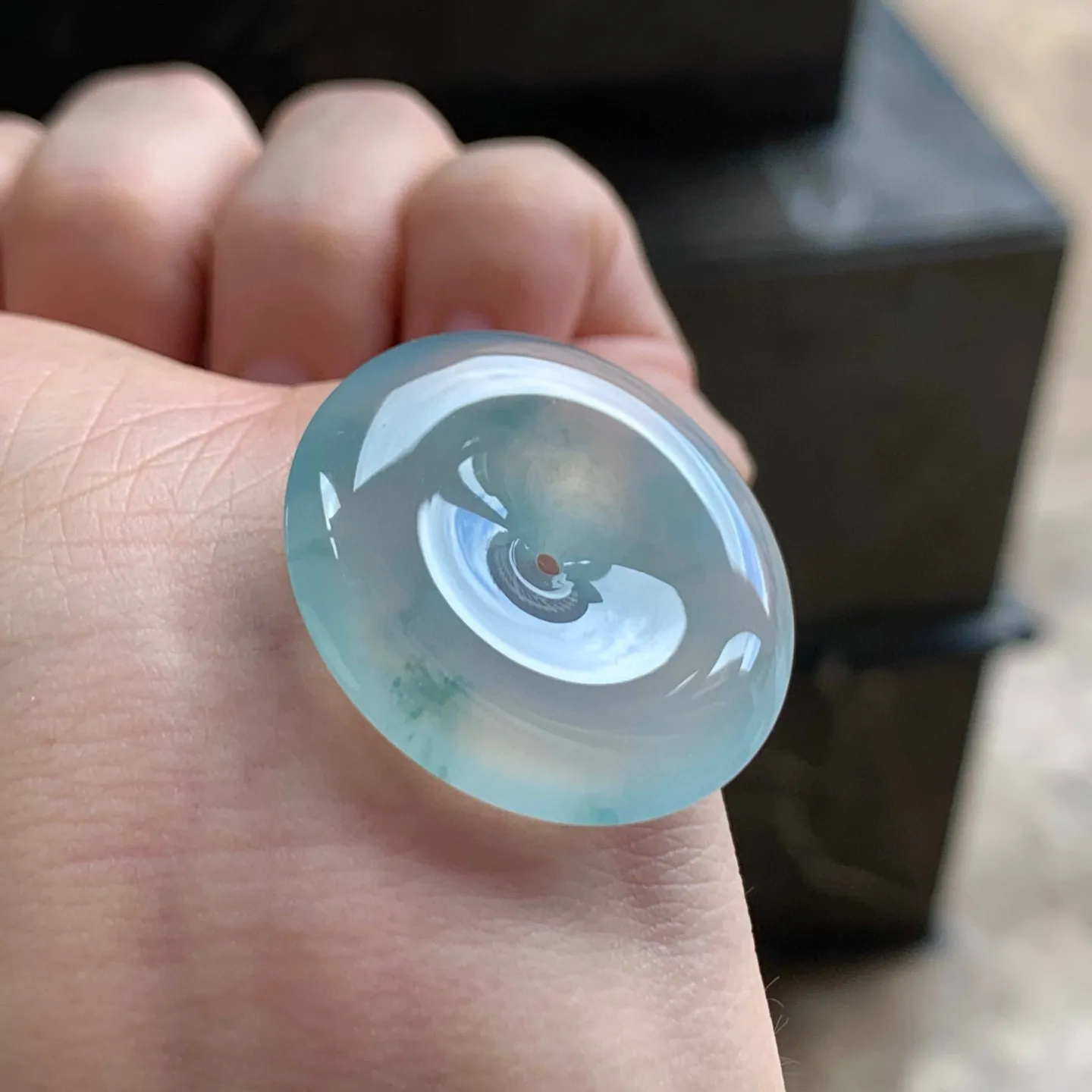 冰种飘花平安扣
清爽