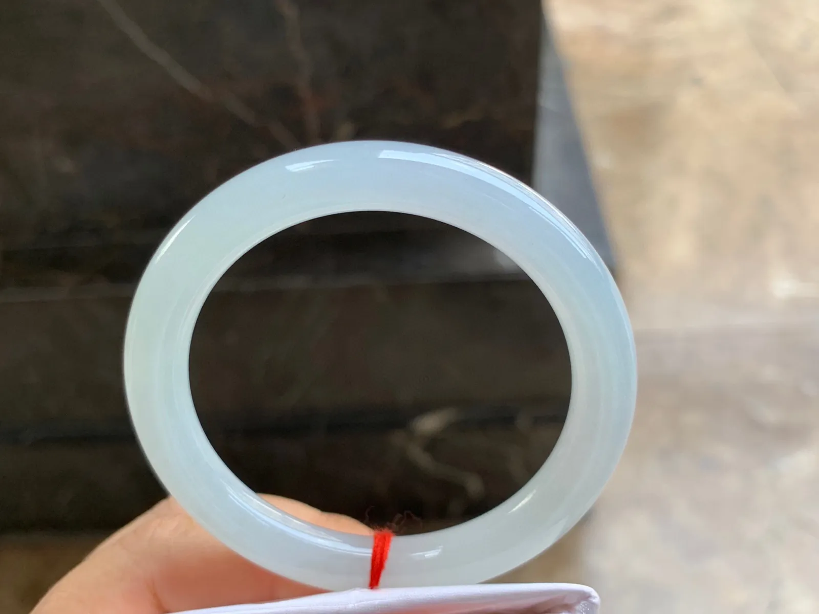 52.5-8.5mm
冰种圆条手镯  纯净白月光