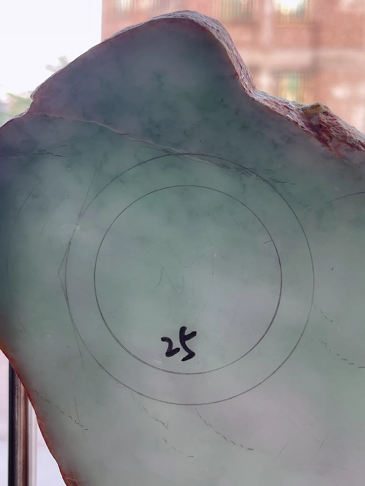 翡翠板料，⭕️正圈最大做56，圆条最大做52