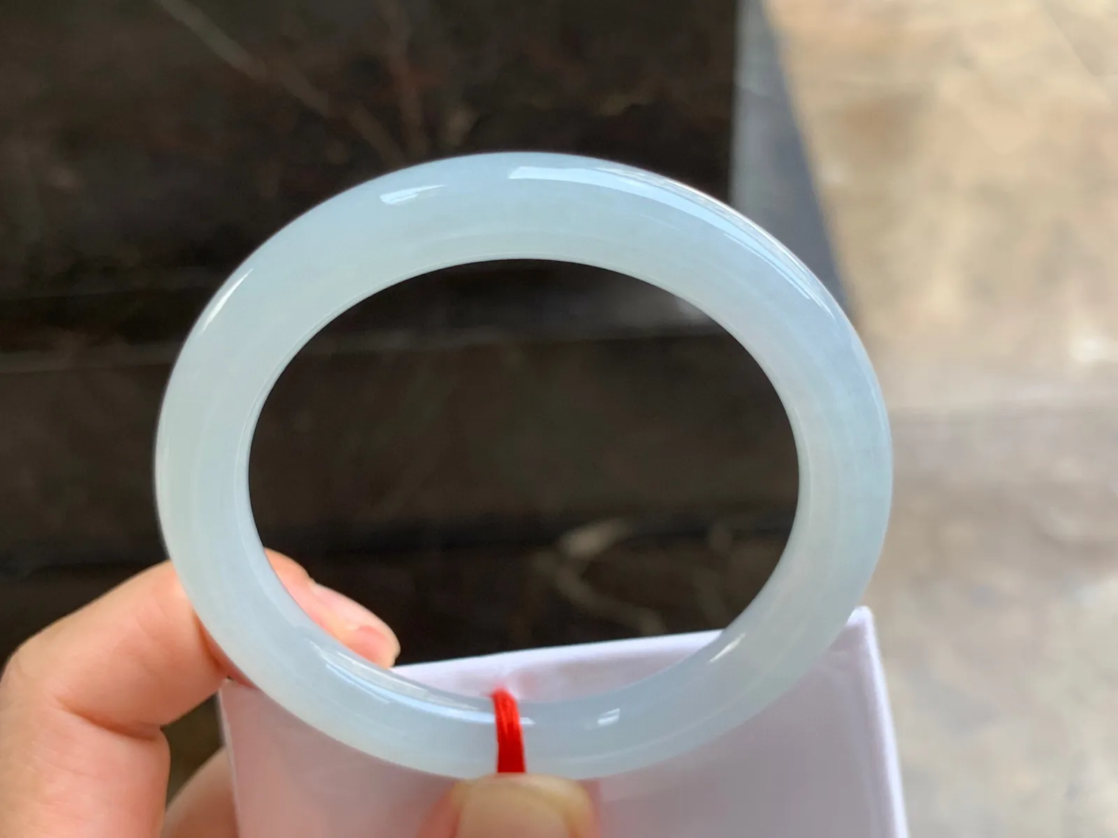 52.5-8.5mm
冰种圆条手镯  纯净白月光