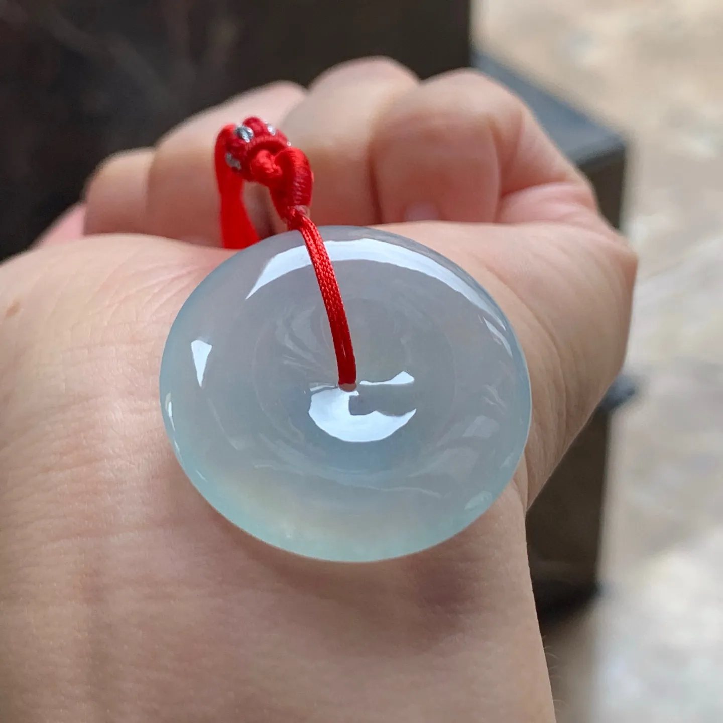 冰种平安扣
清爽