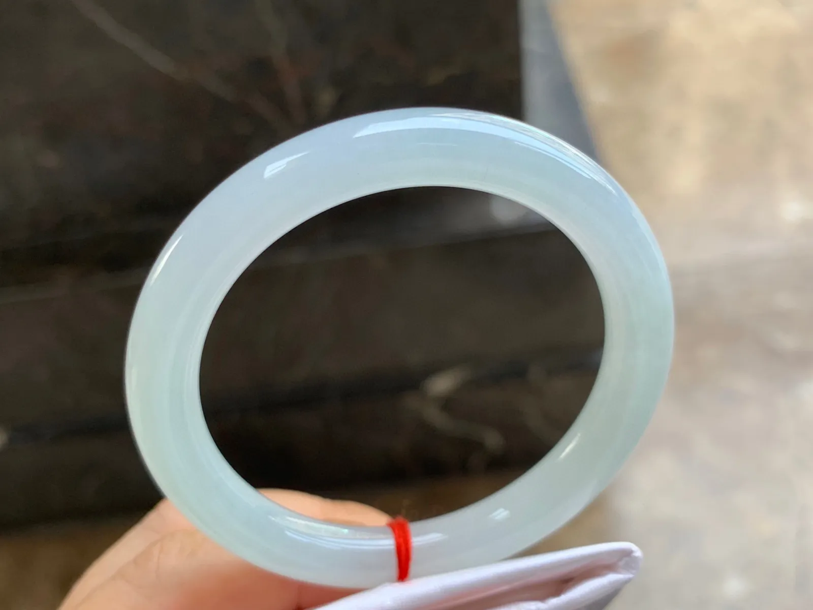 52.5-8.5mm
冰种圆条手镯  纯净白月光