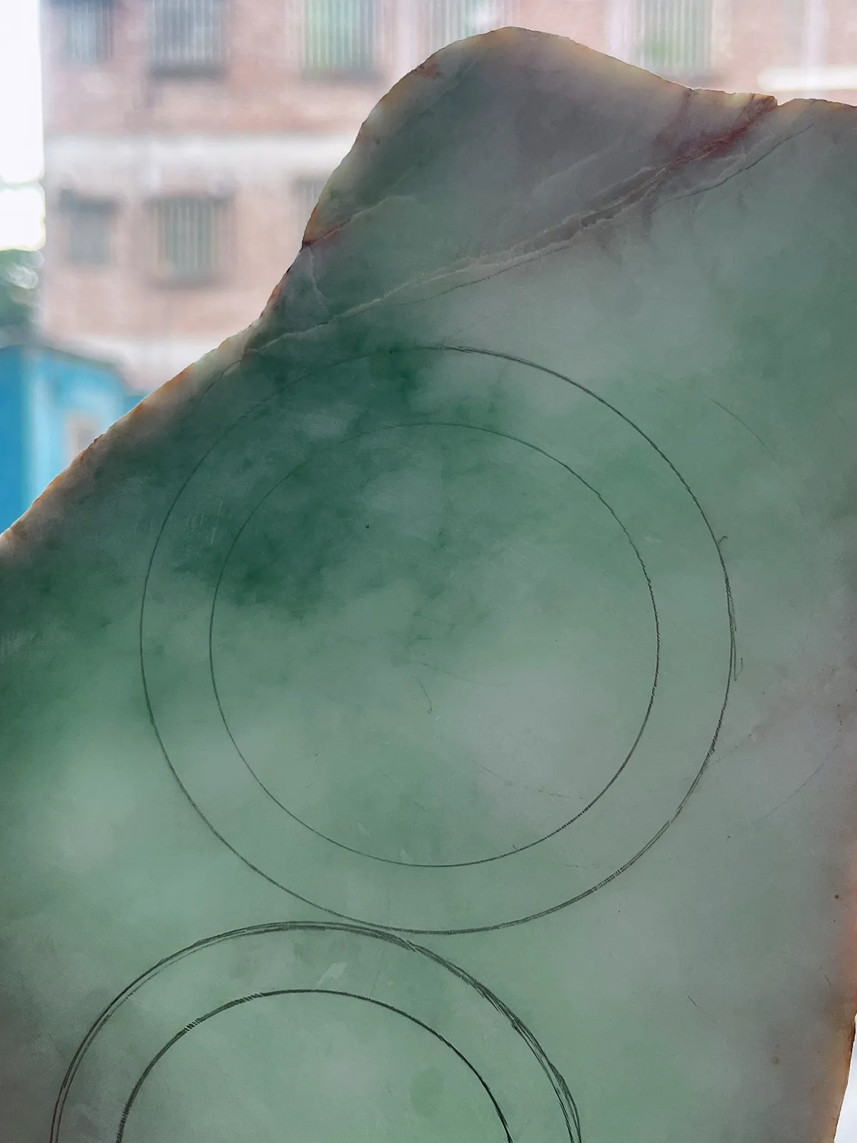 翡翠板料，⭕️正圈最大做58，圆条最大做54
