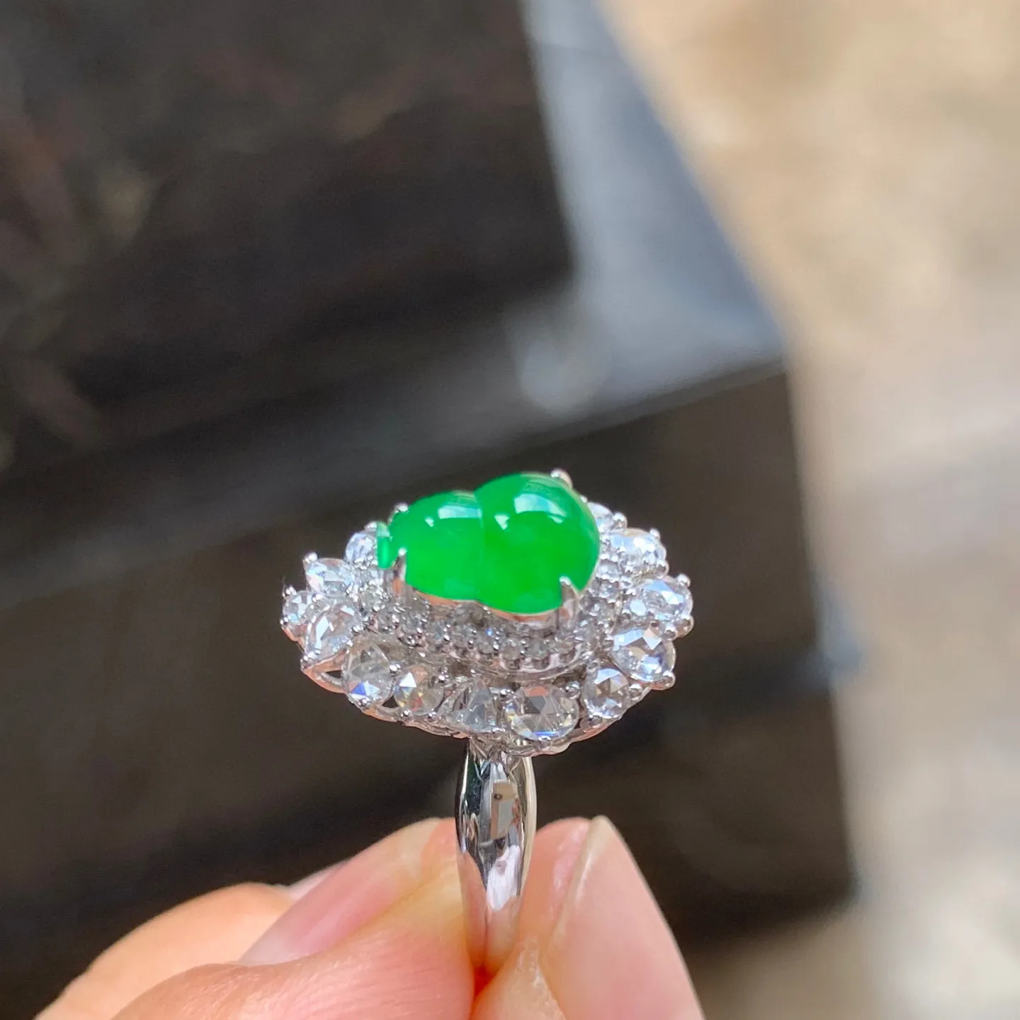 满色葫芦戒指 18K金镶嵌