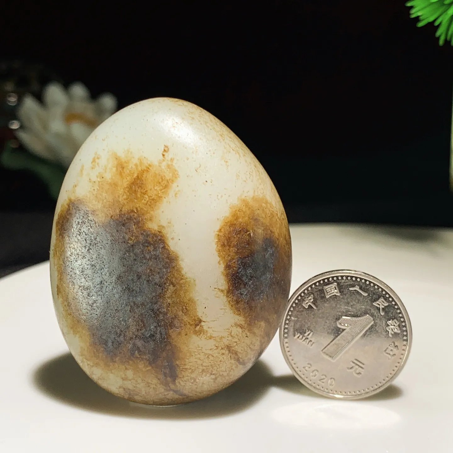 新疆山料原石。尺寸50.9/39.6/22.1重72克。玉质细腻油润。手推出油。品相大气。 lt250817