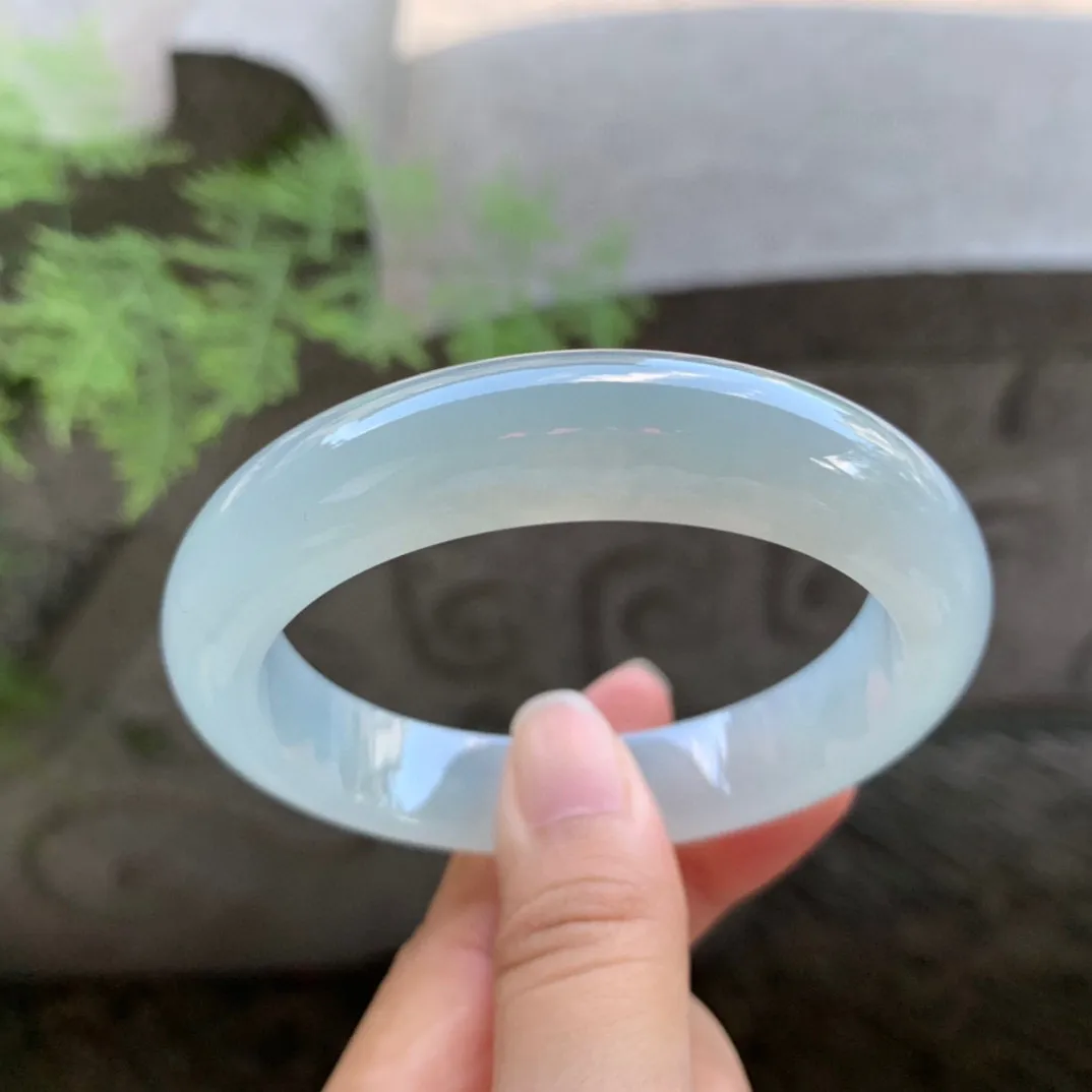 圈口55.6-12.7-8.6 【冰种正圈手镯】正圈55 56可戴