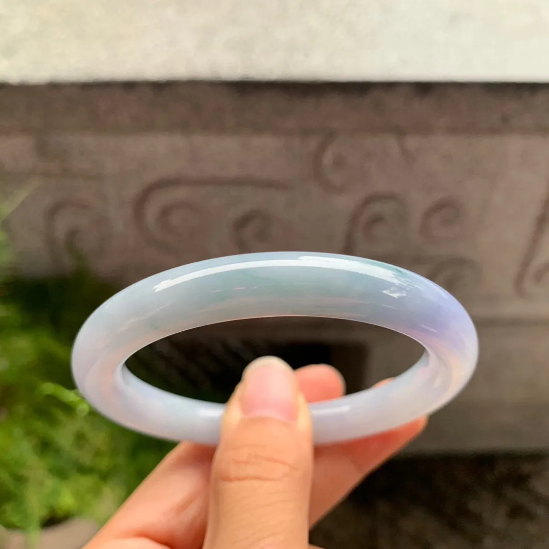 圈口54.5-9.1 【茄紫圆条手镯】圆条54 55可戴