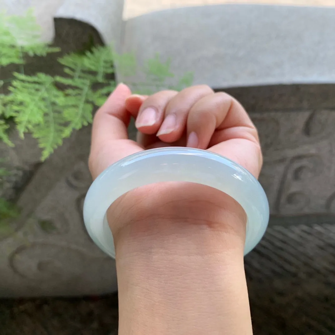 圈口55.6-12.7-8.6 【冰种正圈手镯】正圈55 56可戴