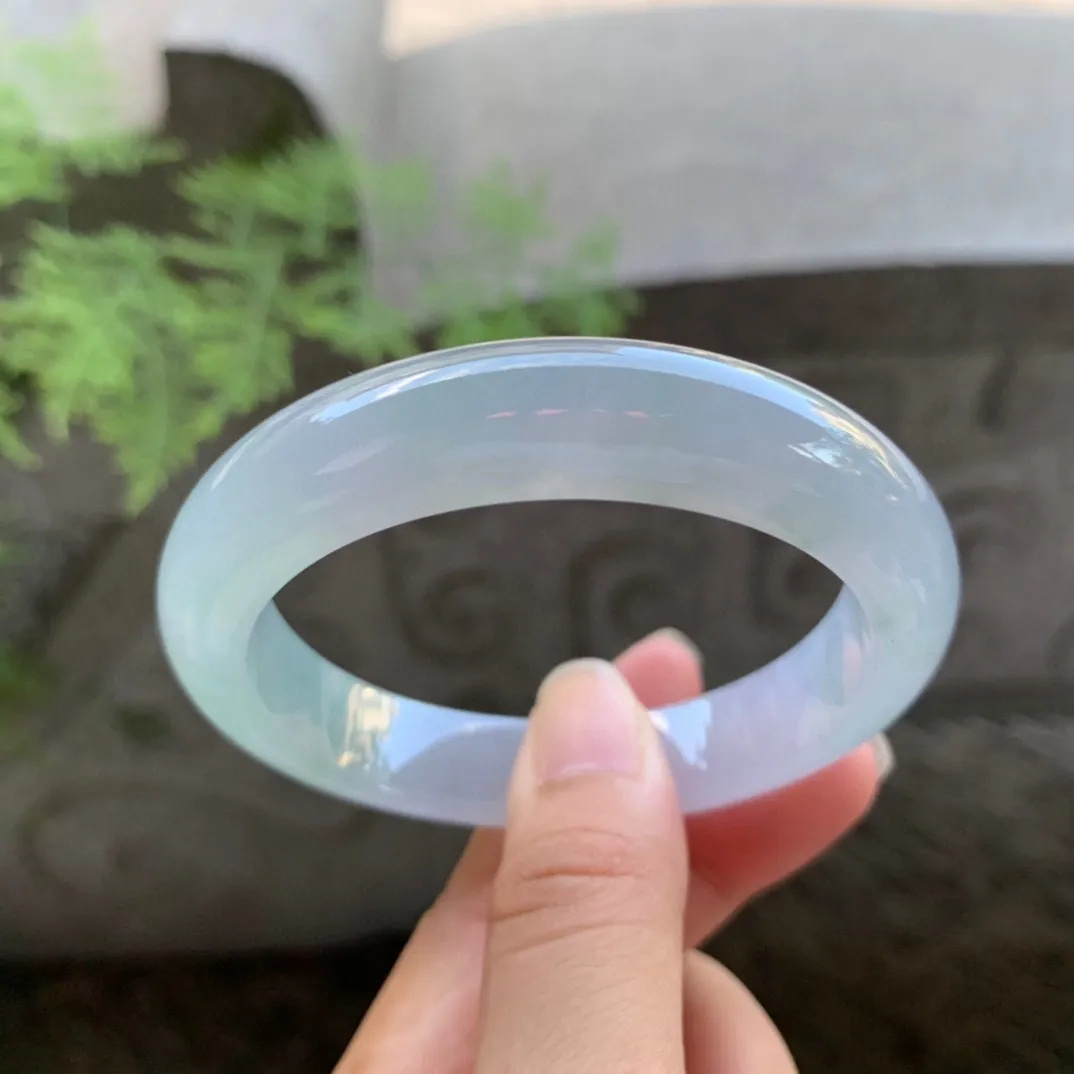 小圈口53.8-11.8-8.3 【冰紫正圈手镯】正圈53 54可戴