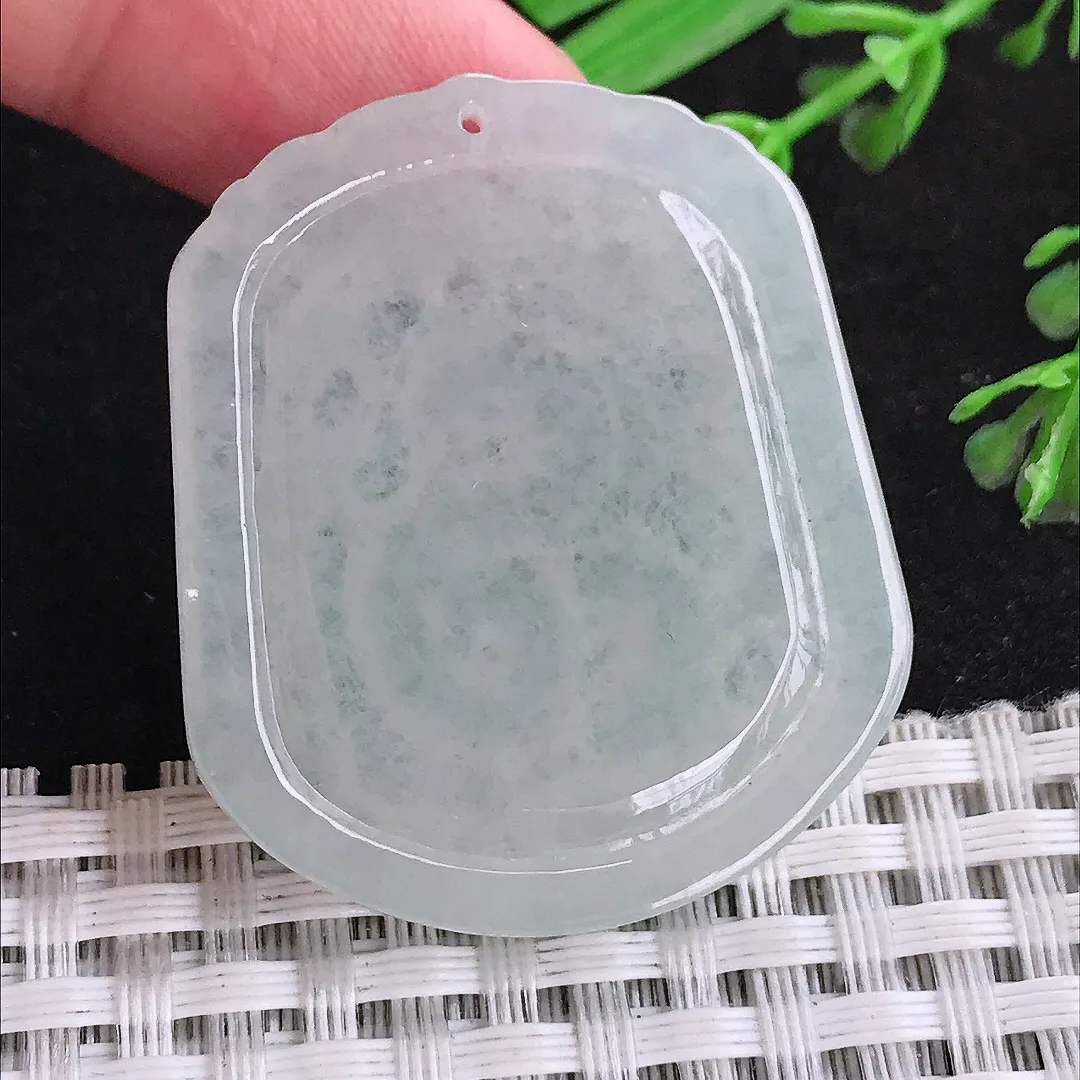 自然光39/33.5/4.6老坑冰胶果冻生肖蛇小吊坠翡翠玉石挂件