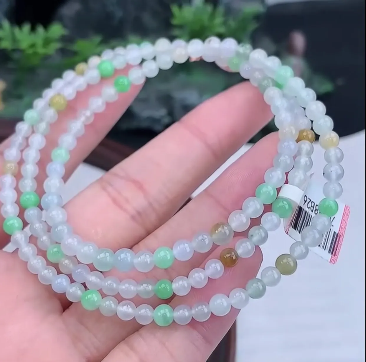 缅甸天然翡翠A货 老坑料起胶冰种 多宝圆珠珠链 项链  
尺寸5mm   y  21.64