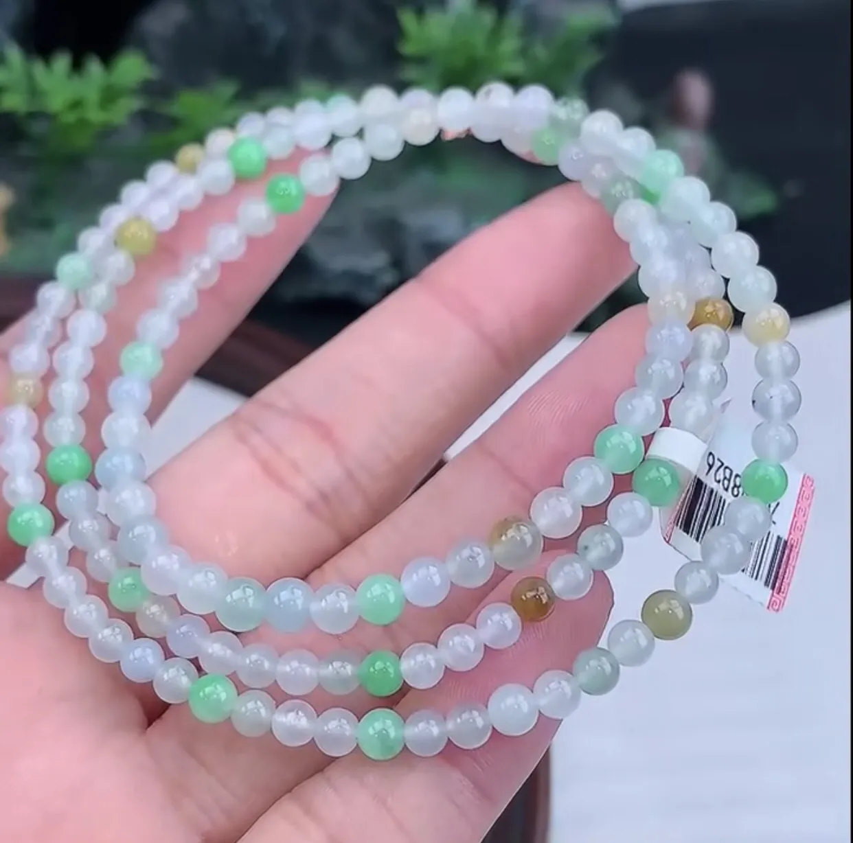 缅甸天然翡翠A货 老坑料起胶冰种 多宝圆珠珠链 项链  
尺寸5mm   y  21.64