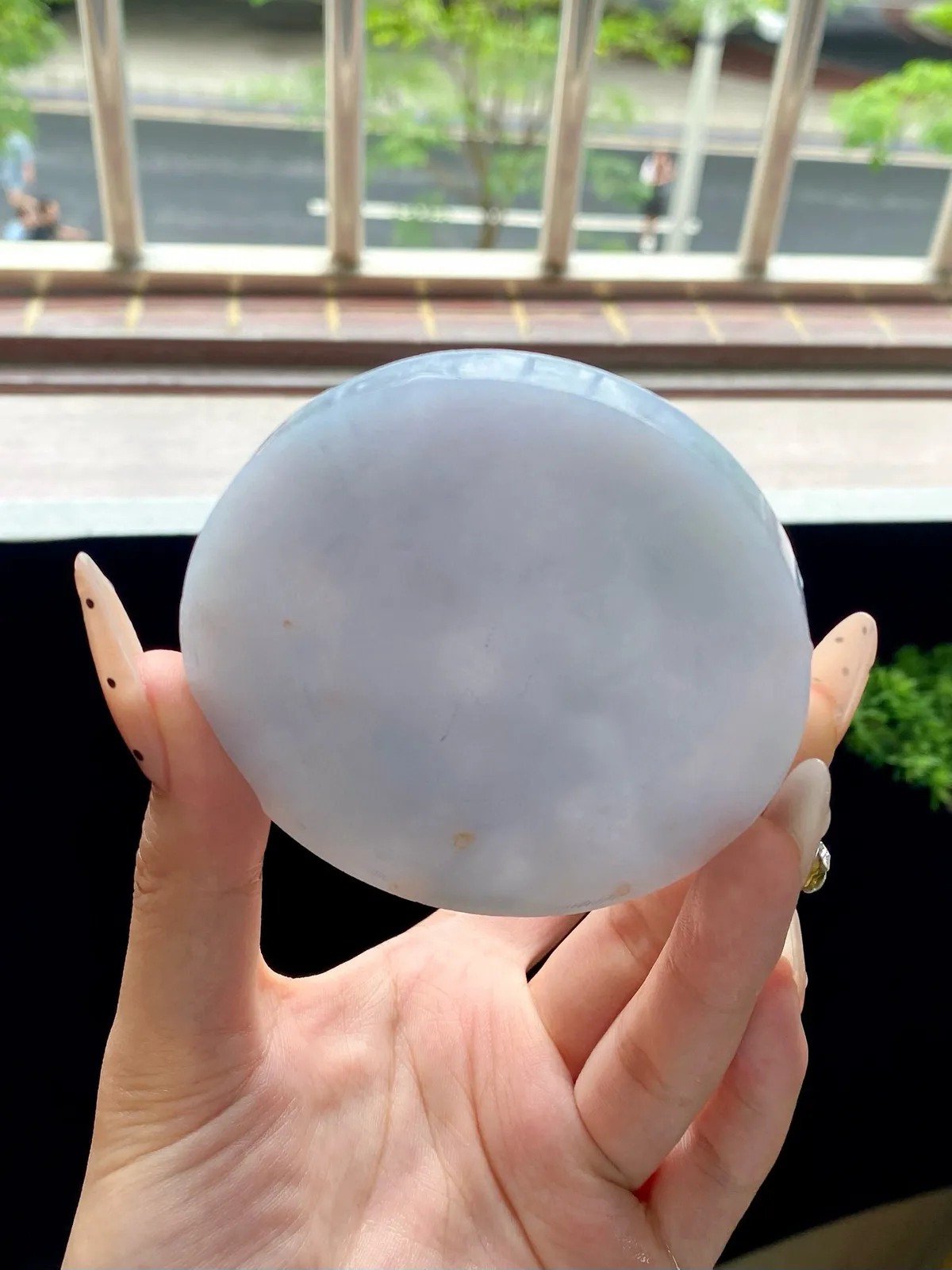 冰蓝天空蓝圆条镯饼镯胚，⭕️正圈最大做60，圆条最大做56