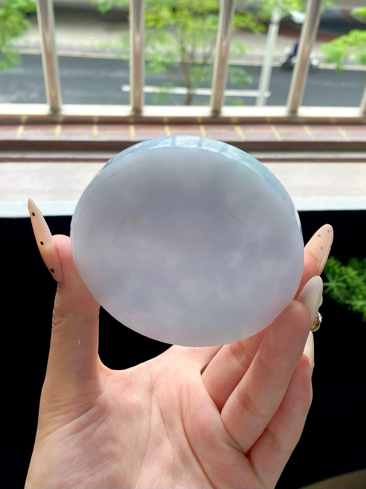 冰蓝天空蓝圆条镯饼镯胚，⭕️正圈最大做60，圆条最大做56