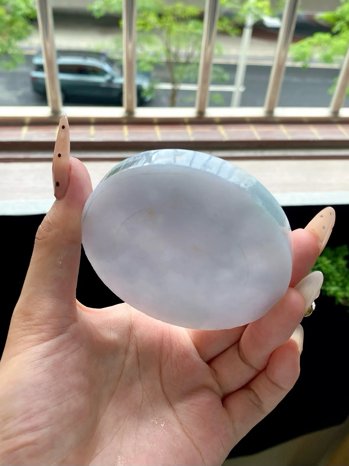 冰蓝天空蓝圆条镯饼镯胚，⭕️正圈最大做60，圆条最大做56