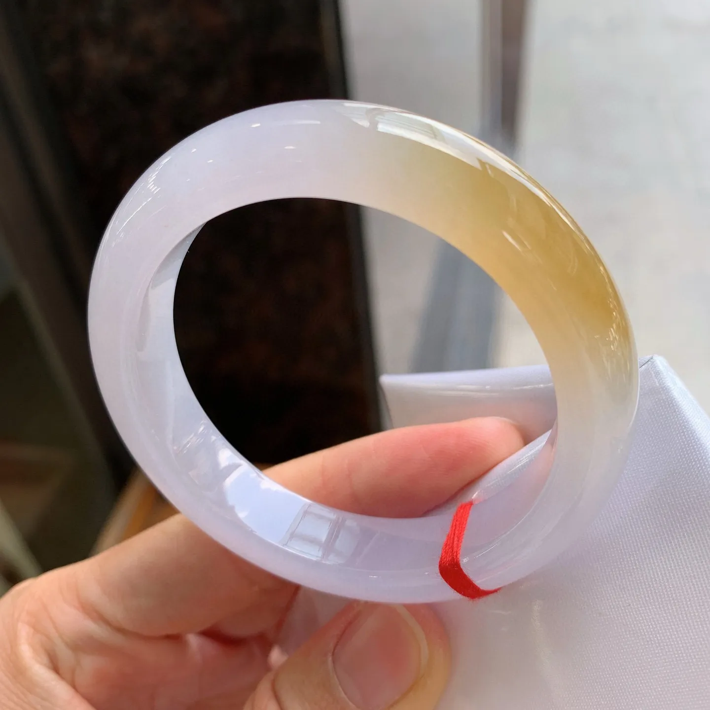 正圈冰黄翡 尺寸：53/12.2/8.7mm