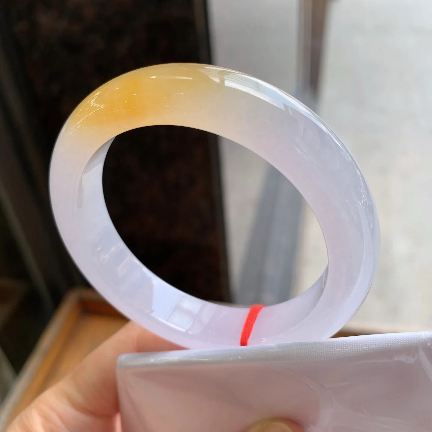 正圈冰黄翡 尺寸：53/12.2/8.7mm