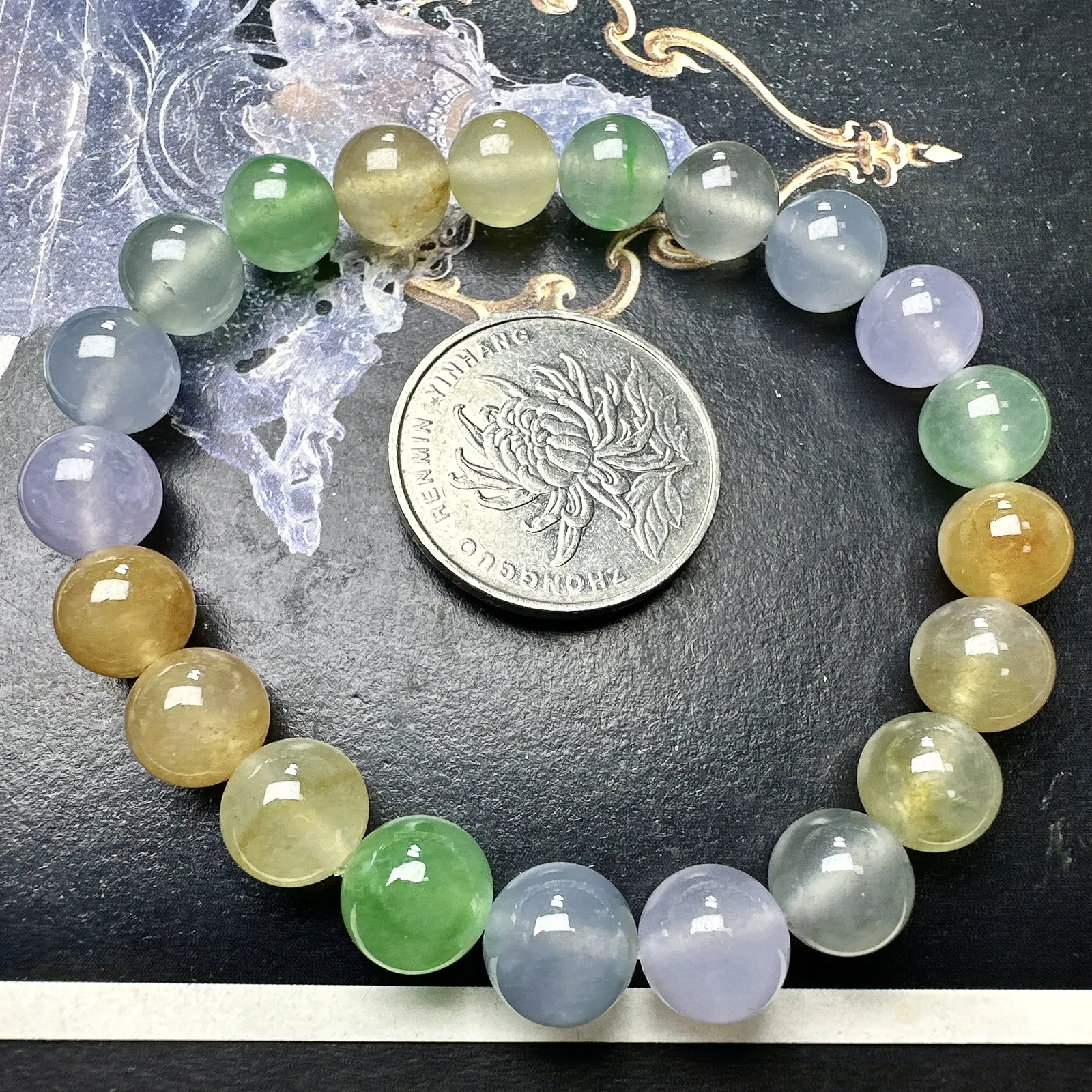 【冰种多宝手串】晶莹多彩的糖果串，多宝手串，颜色丰富，更重要的是种水都很好，性价比很不错，直径8.7-9.6之间