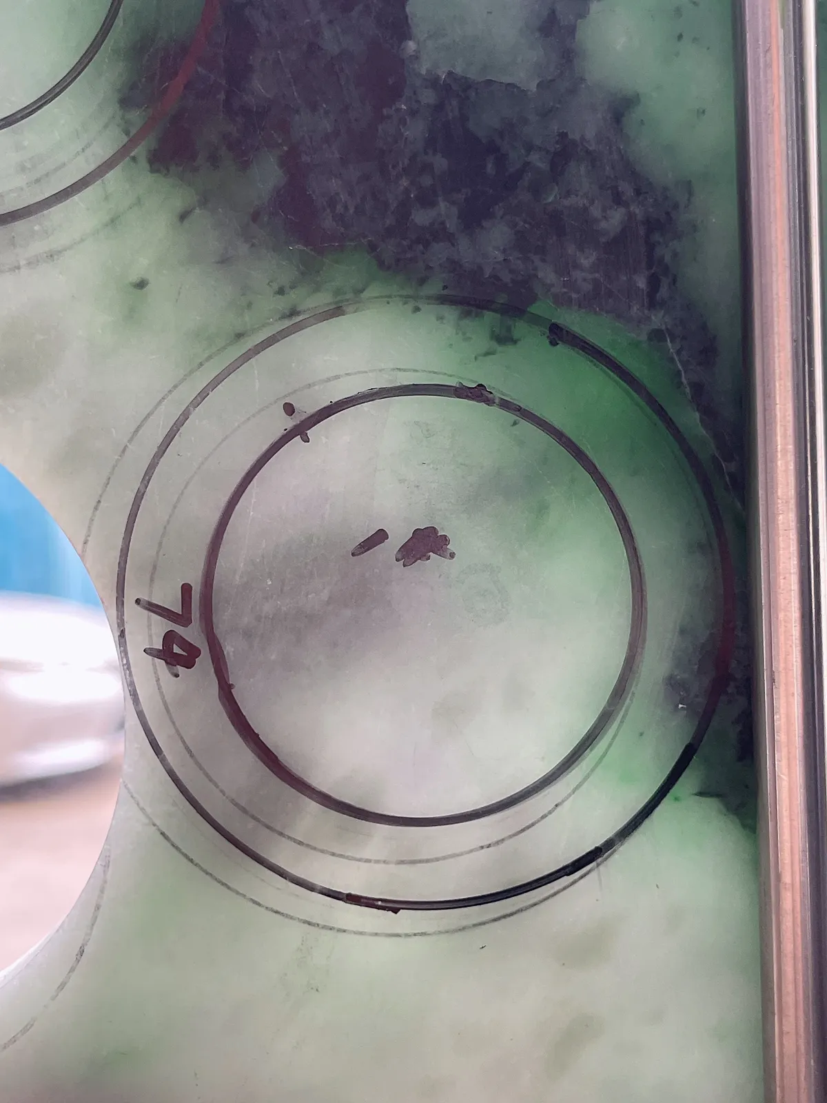 翡翠板料，⭕️正圈最大做58，圆条最大做54