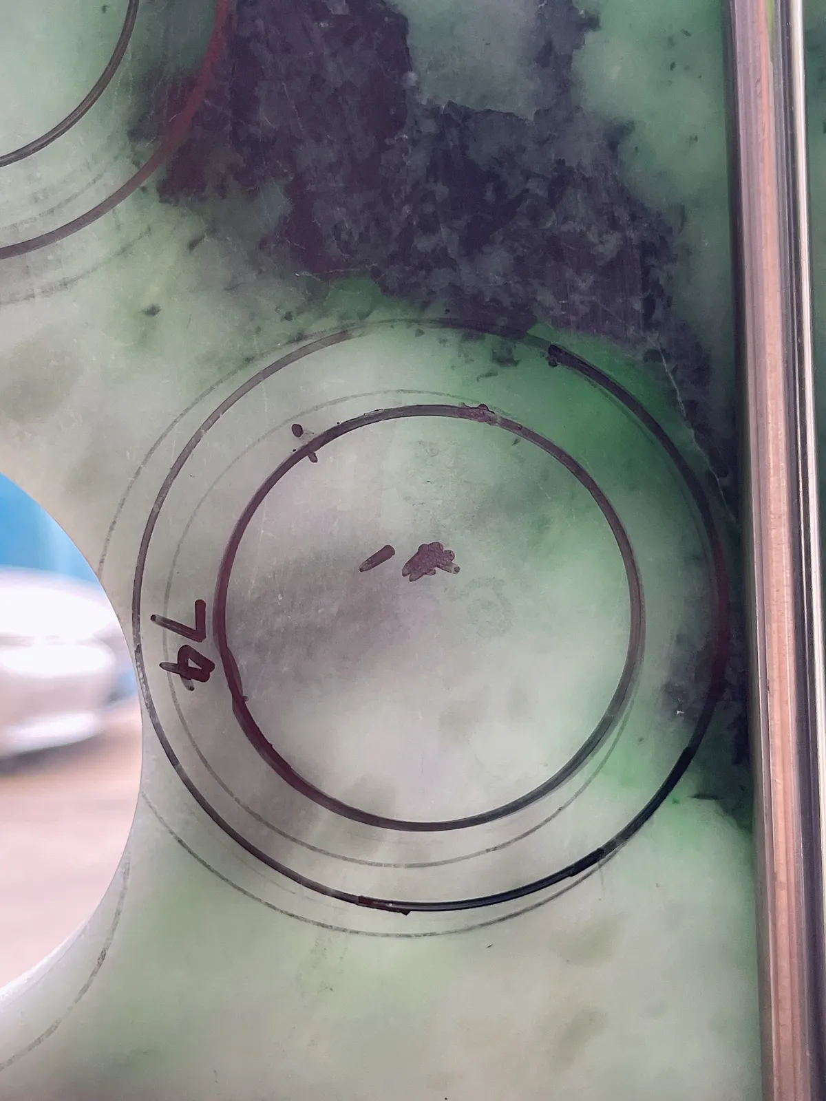 翡翠板料，⭕️正圈最大做58，圆条最大做54