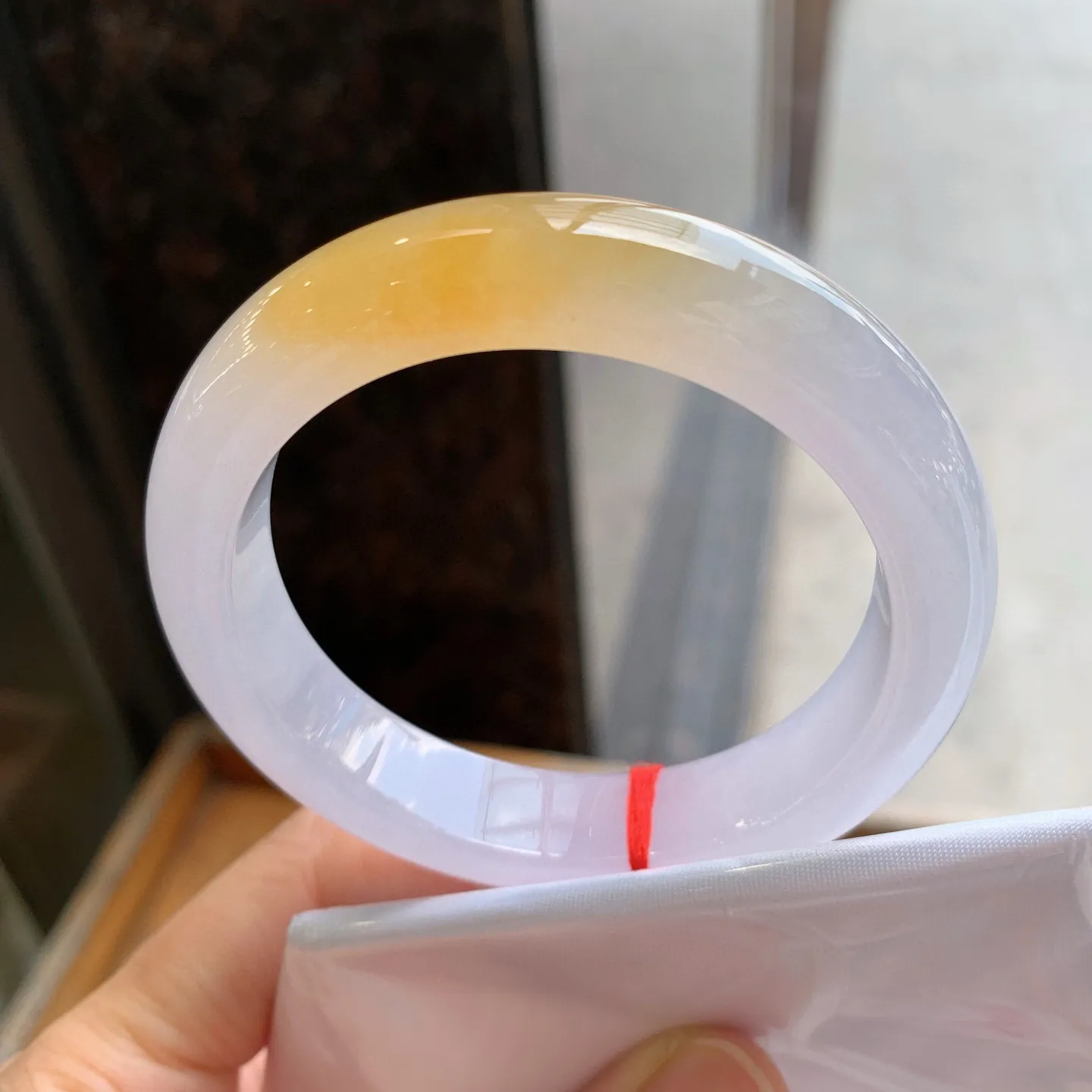 正圈冰黄翡 尺寸：53/12.2/8.7mm
