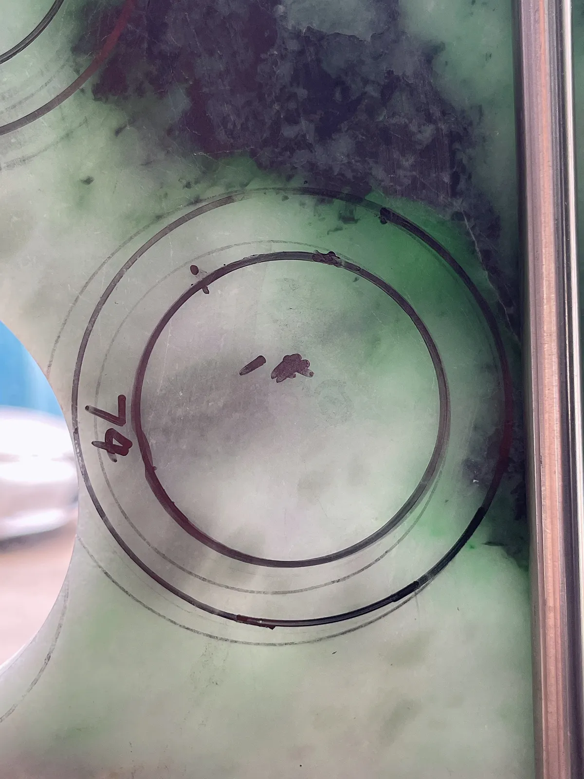 翡翠板料，⭕️正圈最大做58，圆条最大做54
