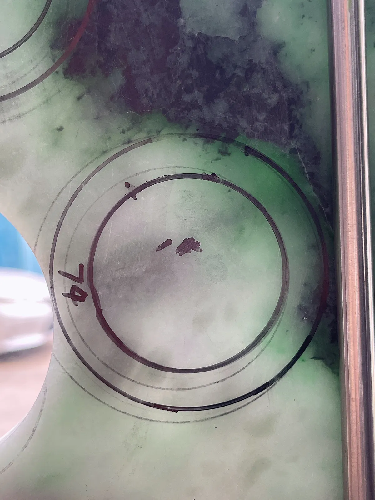 翡翠板料，⭕️正圈最大做58，圆条最大做54