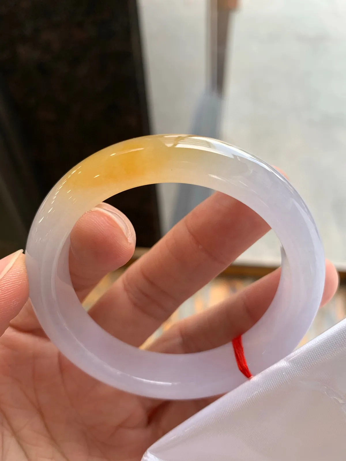 正圈冰黄翡 尺寸：53/12.2/8.7mm