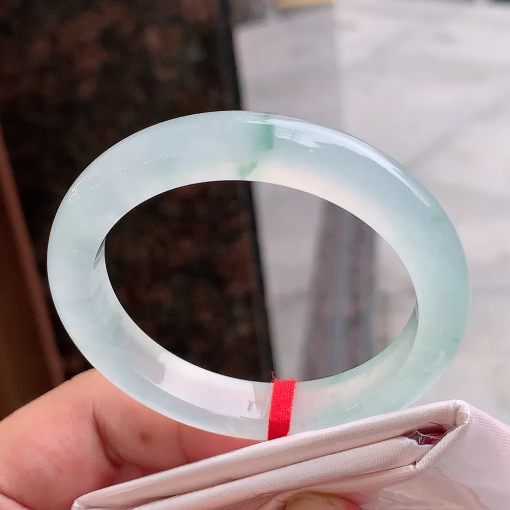 正圈冰玻飘花 微纹 尺寸:50.2/9.5/8 种水好