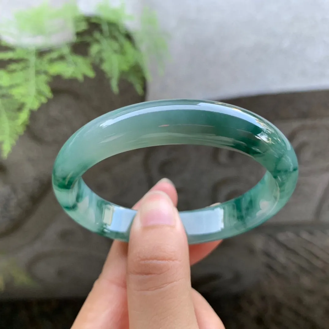 圈口 55.5-47.5-11.8-6.8【飘花贵妃手镯】贵妃55 56可戴