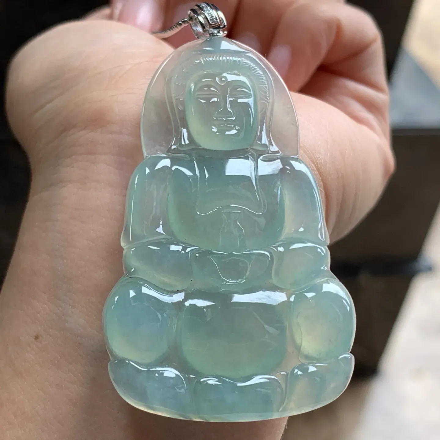 金扣冰晴观音^_^种水足 颜色油润