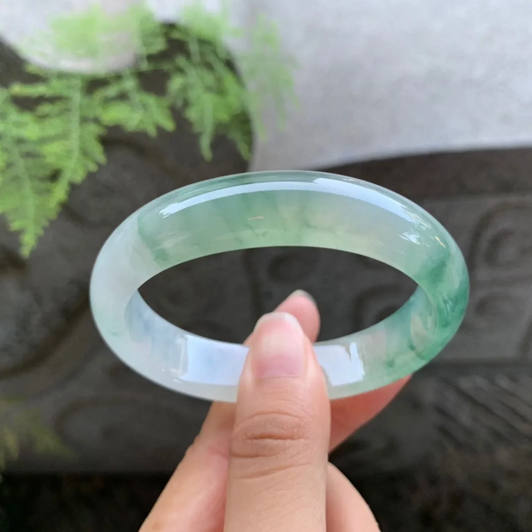 圈口54-46-13.2-7.2 【冰种飘花贵妃手镯】贵妃54 55可戴