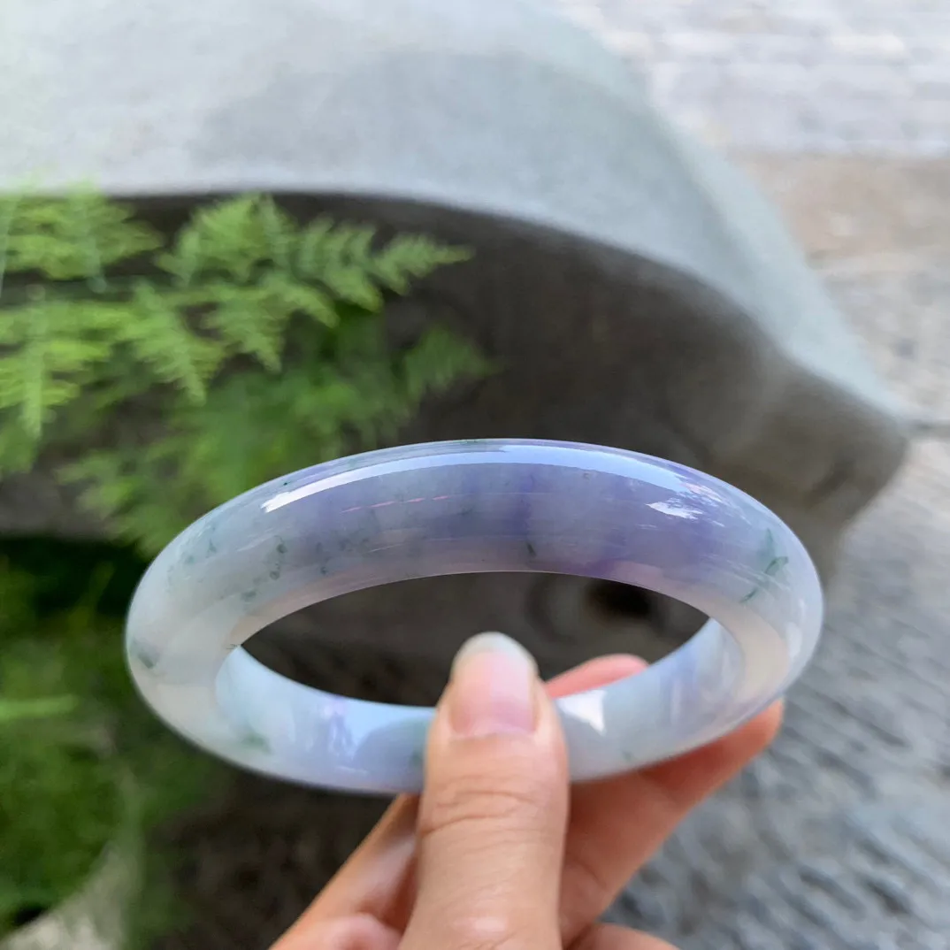 大圈口 60.3-11.6-10.8【茄紫飘花正圈手镯】正圈60 61可戴