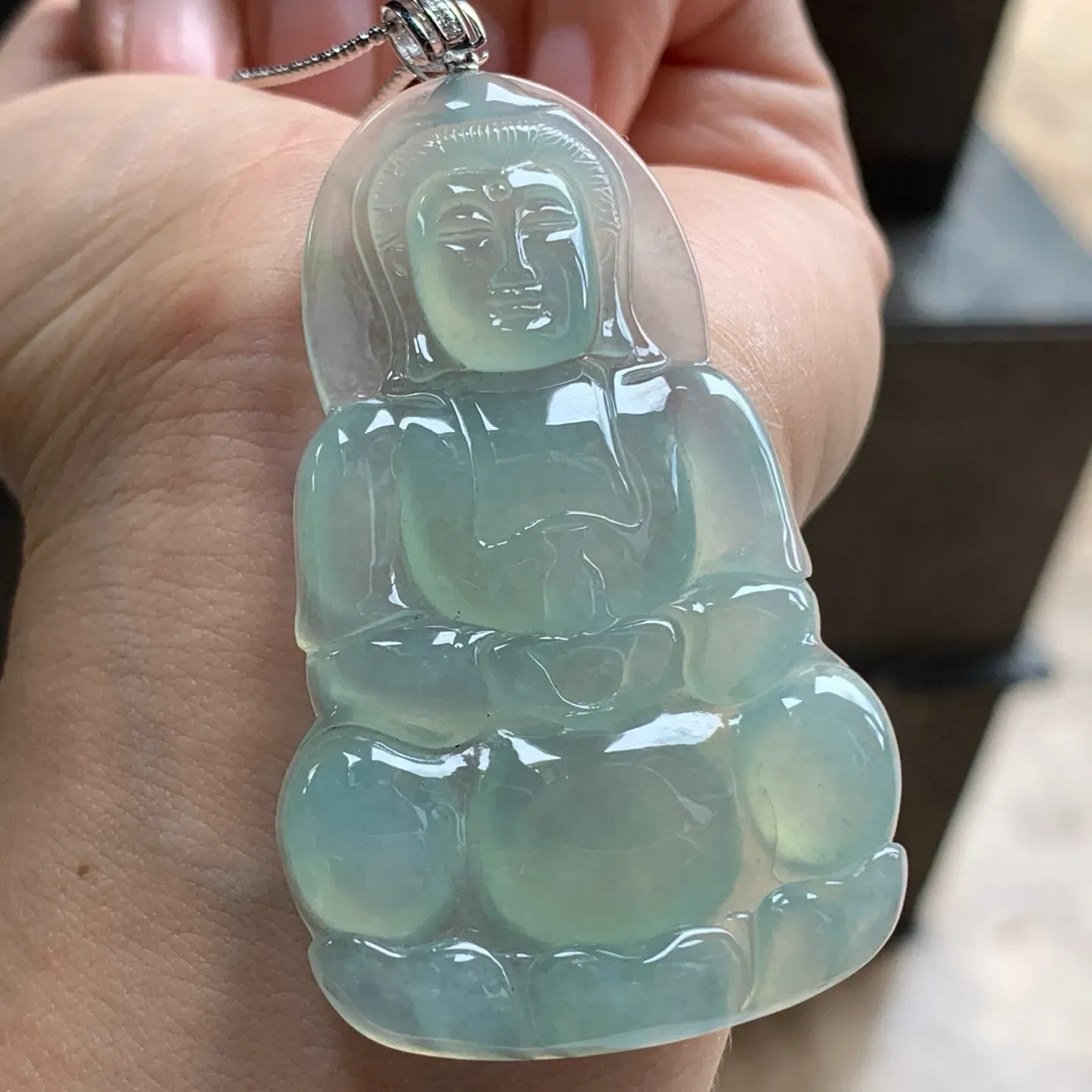 金扣冰晴观音^_^种水足 颜色油润