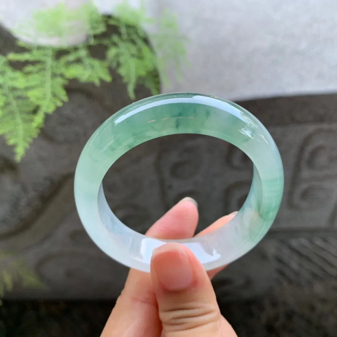 圈口54-46-13.2-7.2 【冰种飘花贵妃手镯】贵妃54 55可戴