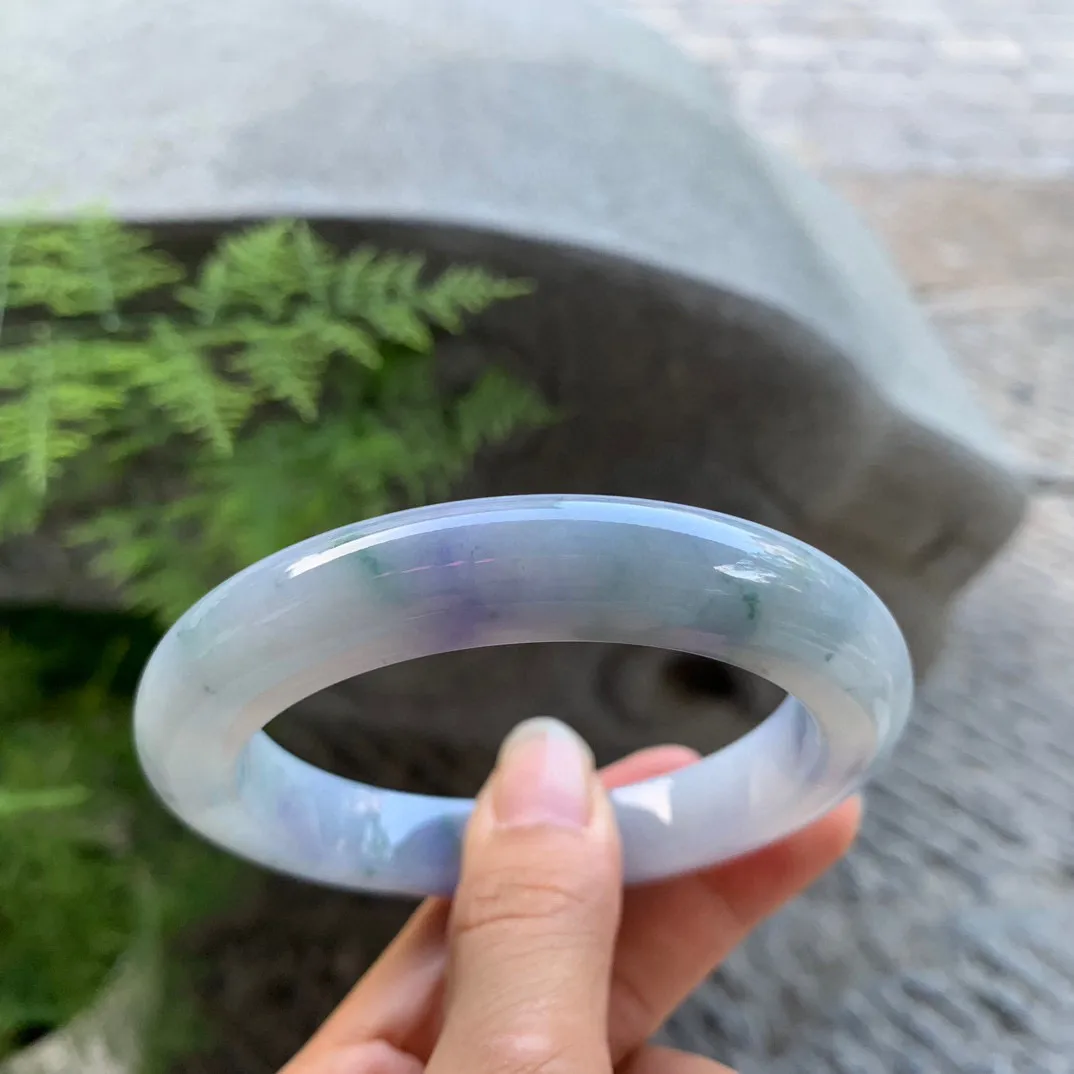 大圈口 60.3-11.6-10.8【茄紫飘花正圈手镯】正圈60 61可戴