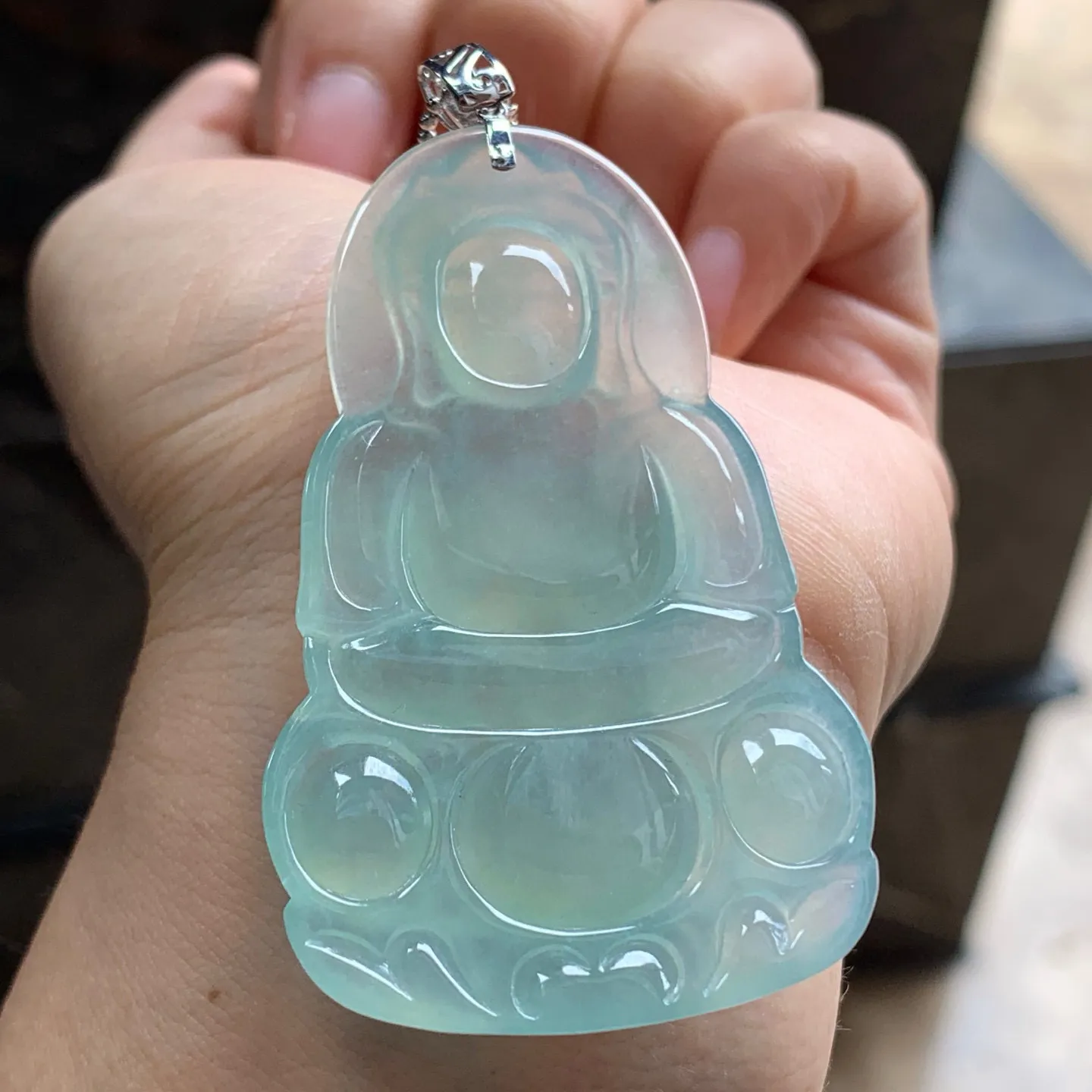 金扣冰晴观音^_^种水足 颜色油润