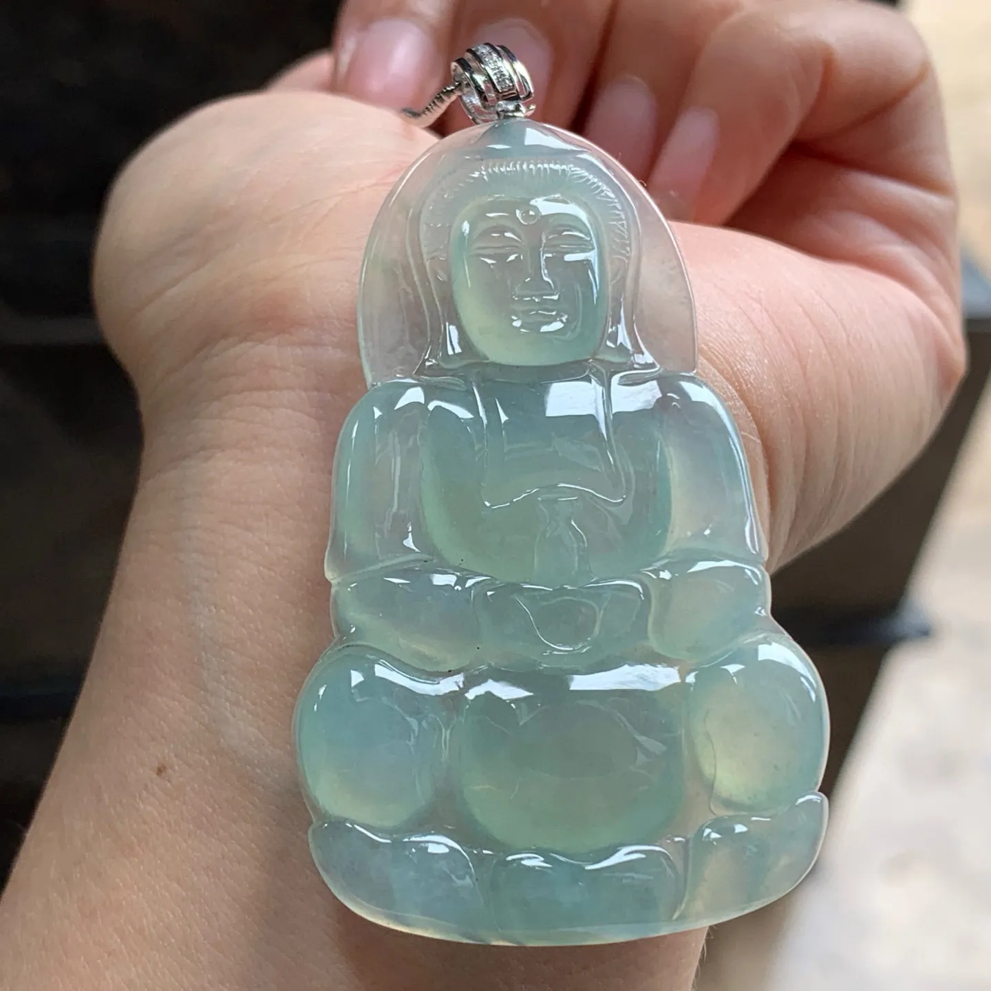 金扣冰晴观音^_^种水足 颜色油润