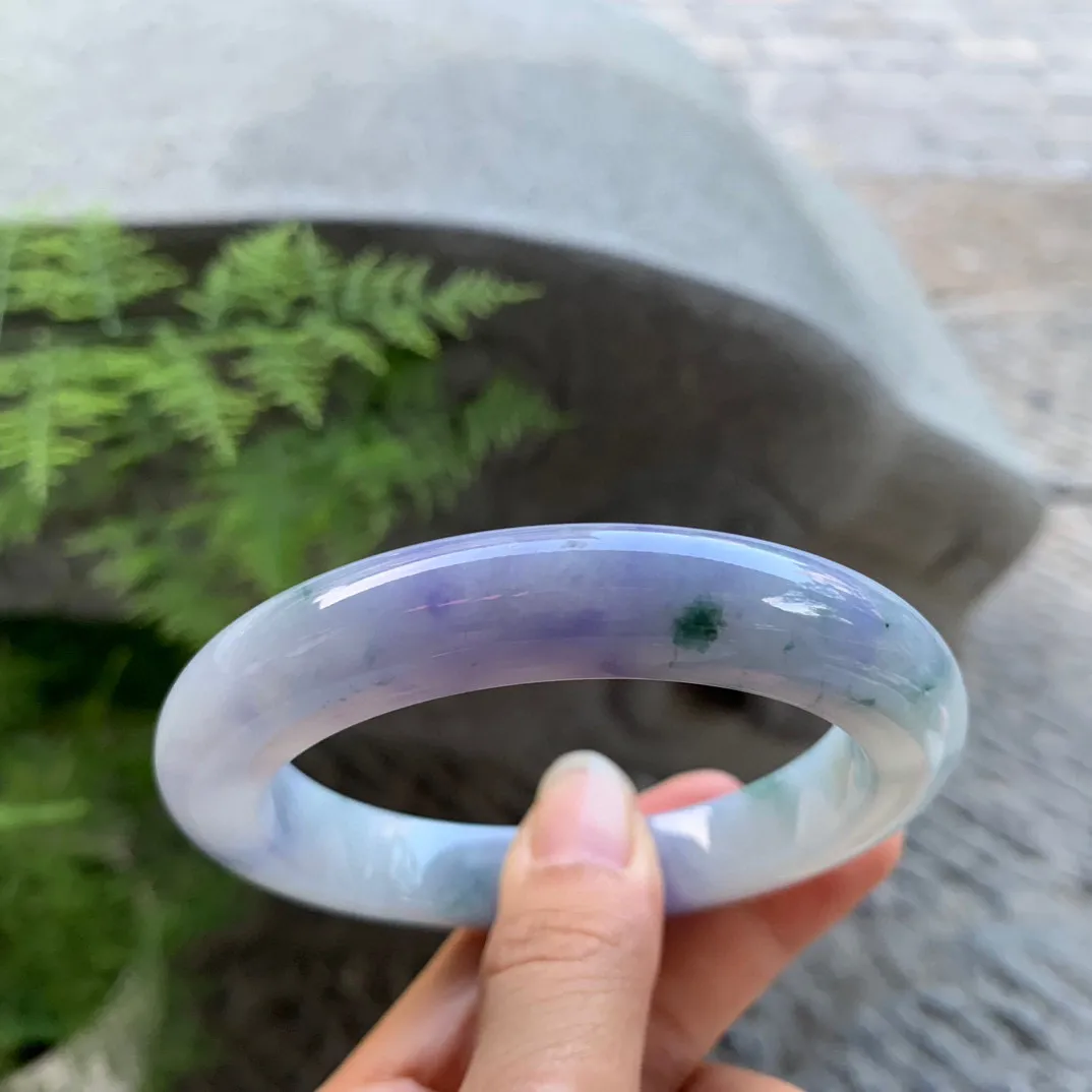 大圈口 60.3-11.6-10.8【茄紫飘花正圈手镯】正圈60 61可戴